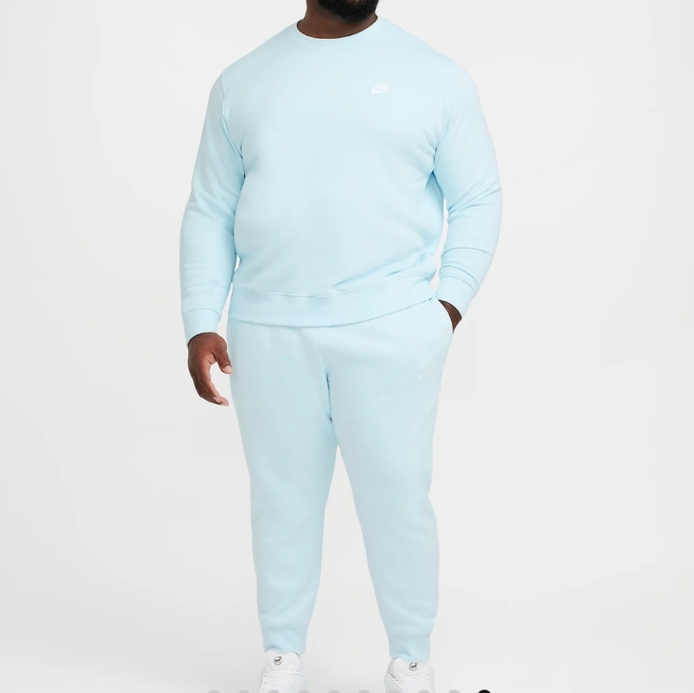 NWT 2pc XS/S Men's Nike Light Blue Crew Neck & Sweatpants Set